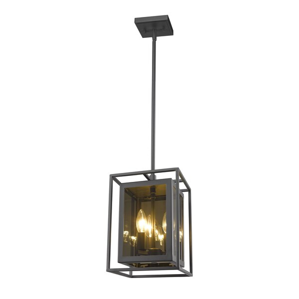 Z-Lite Infinity 3 Light Mini Pendant, Misty Charcoal & Smoke 802MP-MC - main